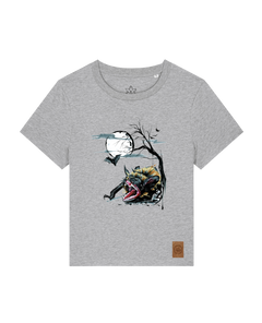 bio-female-medium fit-tshirt-blinded by the light-sttw172-mausgrau-front