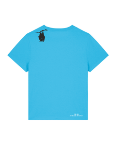 bio-female-medium fit-tshirt-blinded by the light-sttw172-wasserblau-back