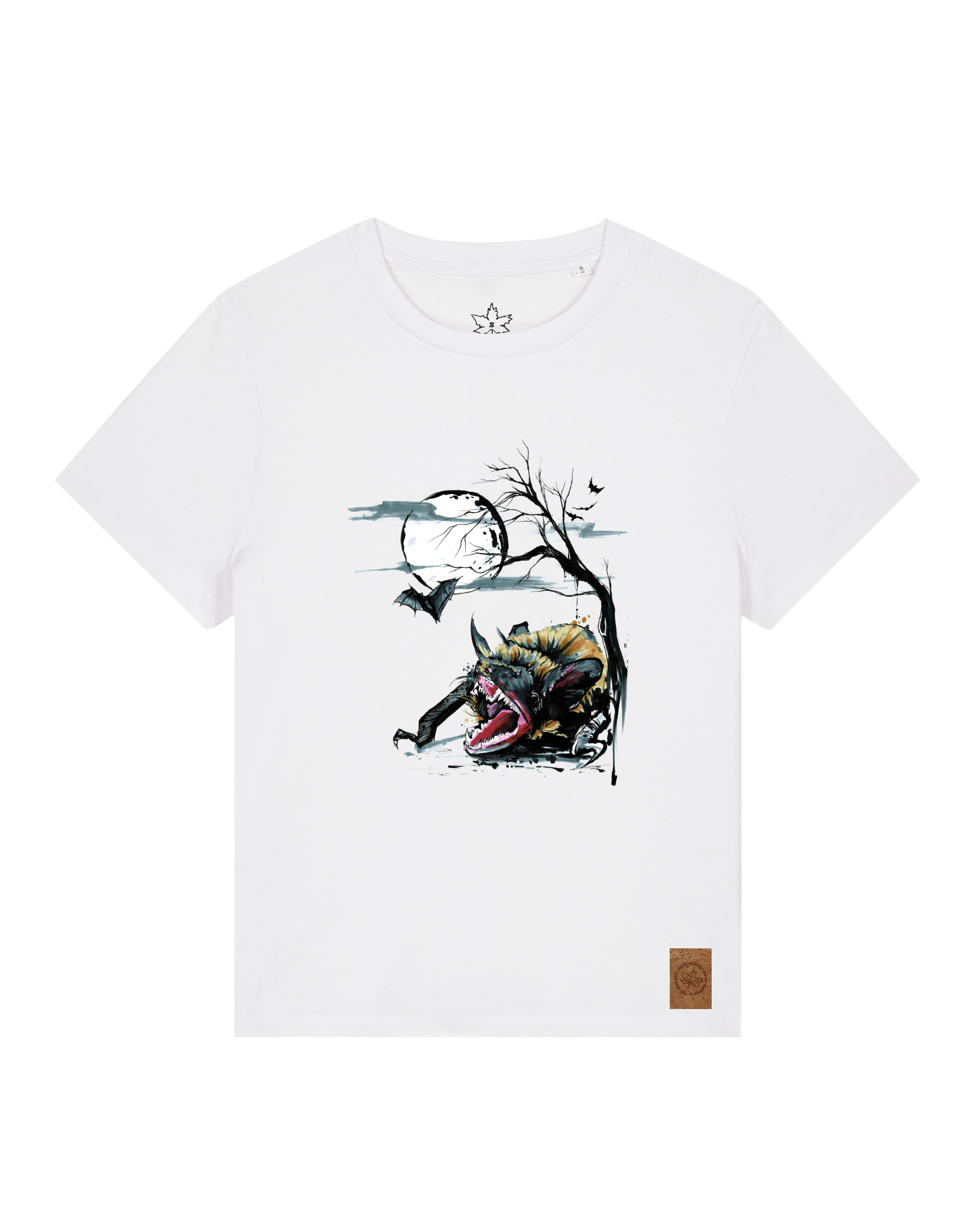 bio-female-medium fit-tshirt-blinded by the light-sttw172-weiß-front