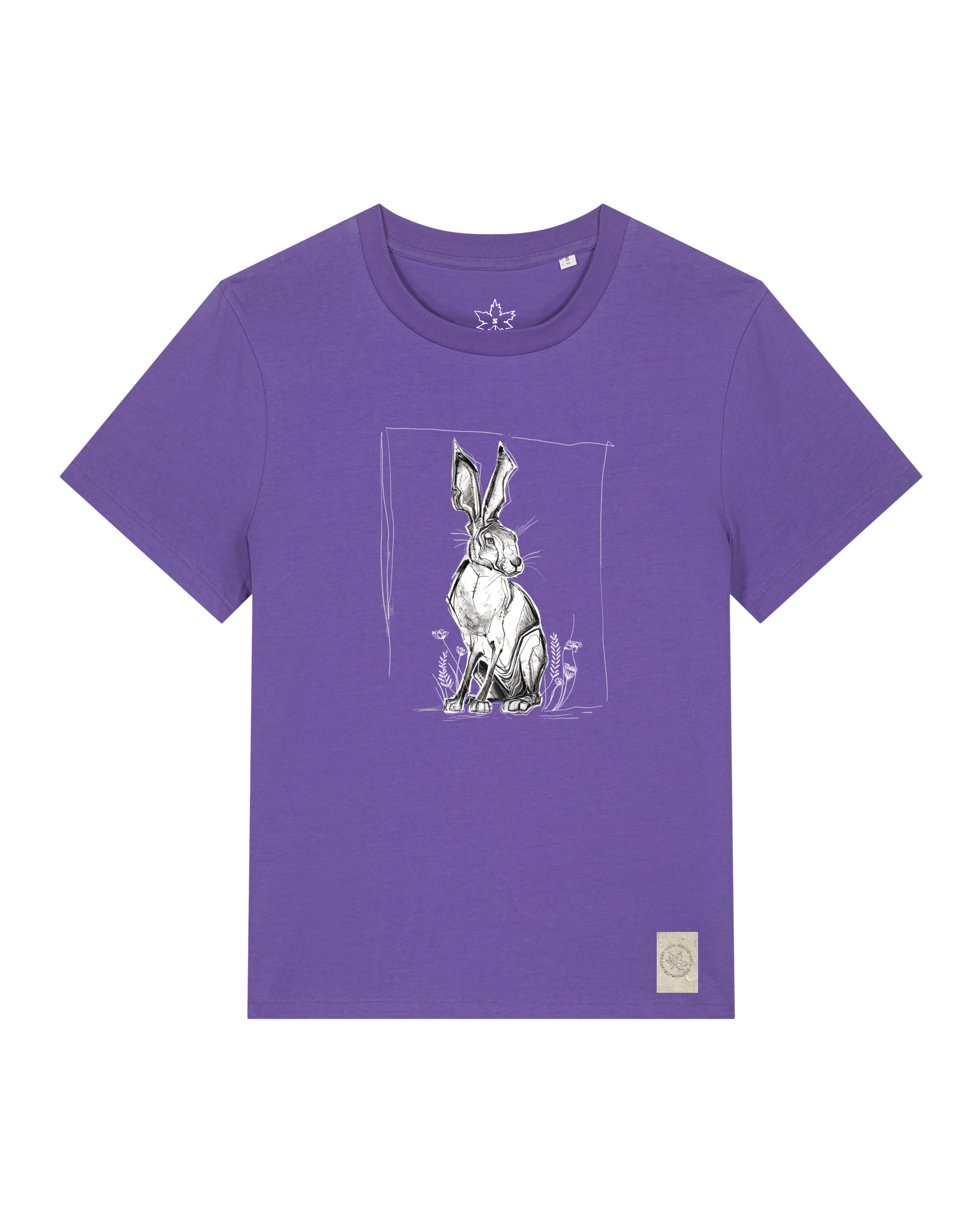 bio-female-medium fit-tshirt-carrot hunter-sttw172-blaukraut-front