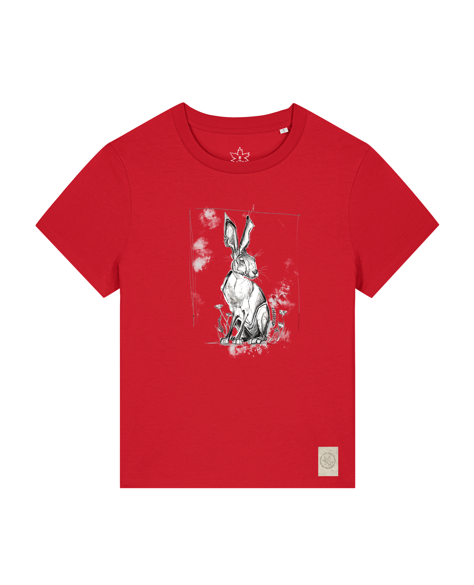 bio-female-medium fit-tshirt-carrot hunter-sttw172-erdbeere-front