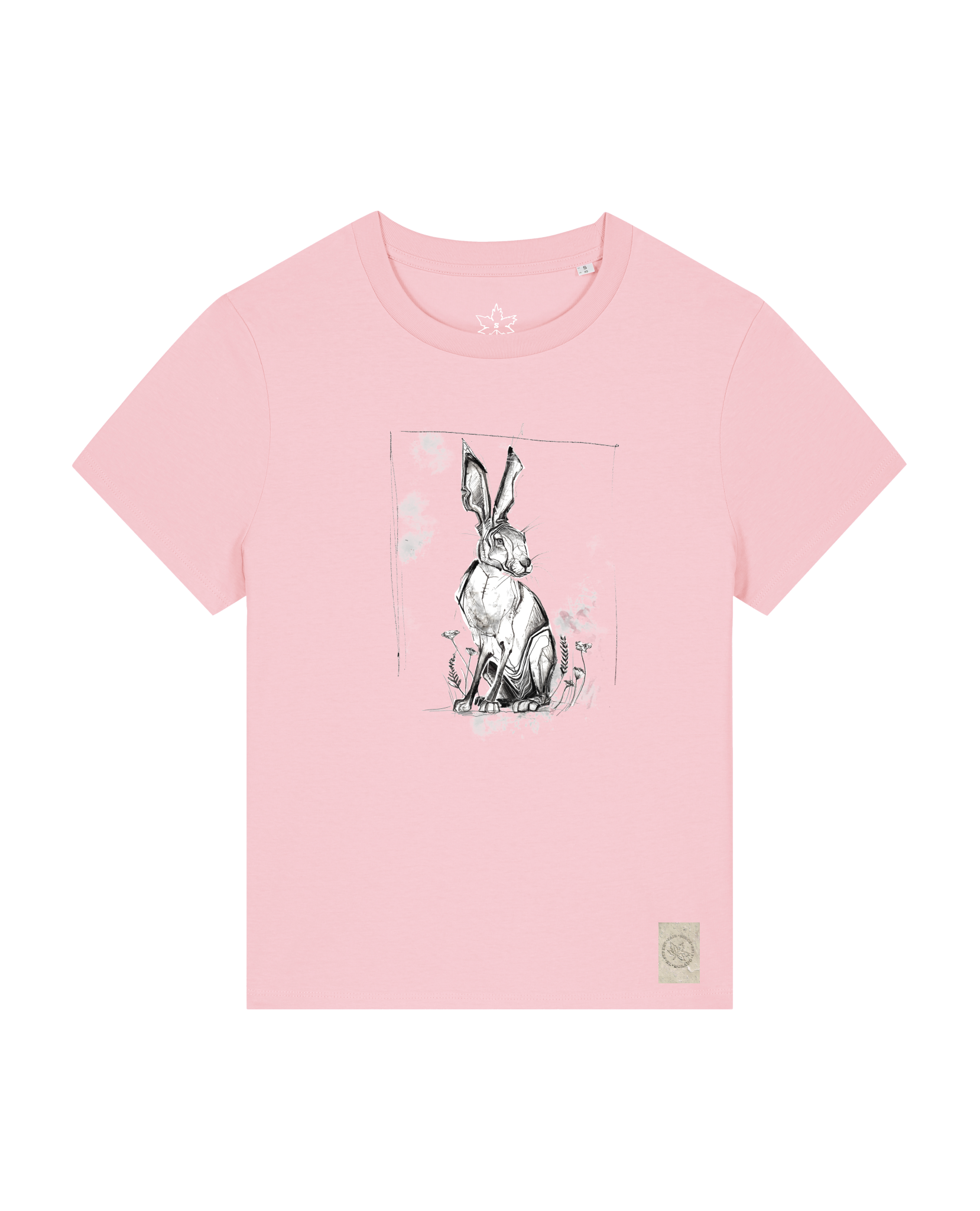 bio-female-medium fit-tshirt-carrot hunter-sttw172-flamingo-front