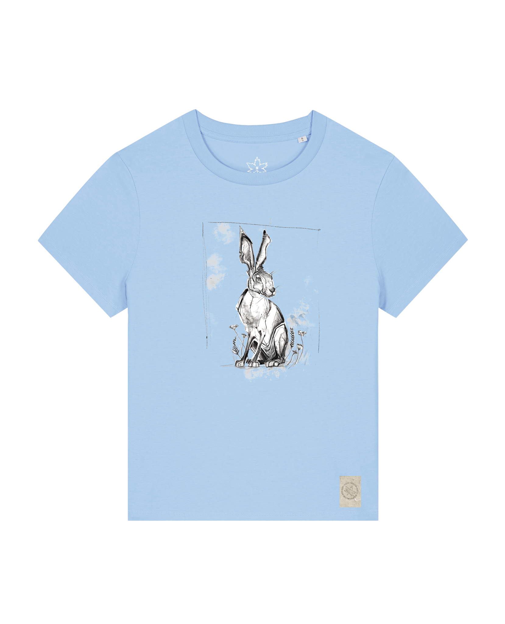 bio-female-medium fit-tshirt-carrot hunter-sttw172-lagune-front