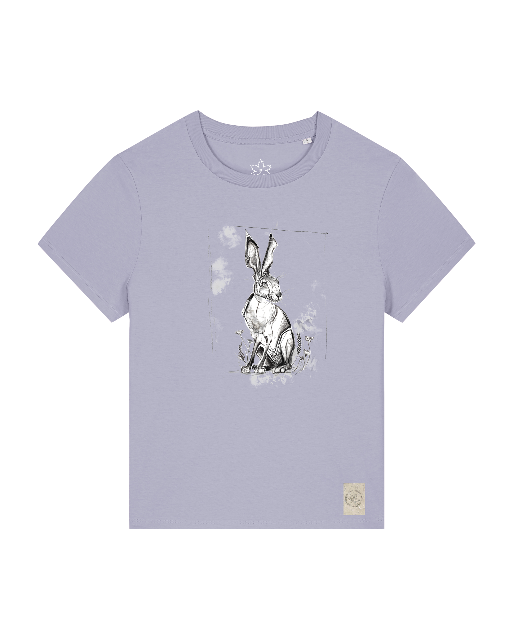 bio-female-medium fit-tshirt-carrot hunter-sttw172-lavender-front