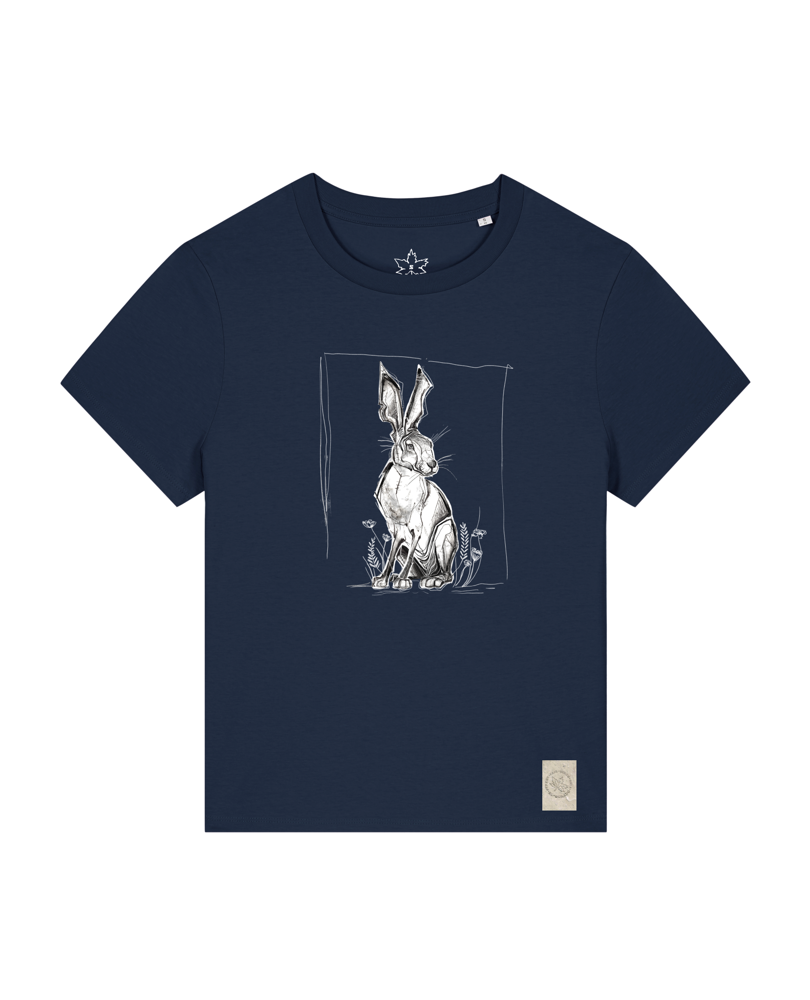 bio-female-medium fit-tshirt-carrot hunter-sttw172-marine-front