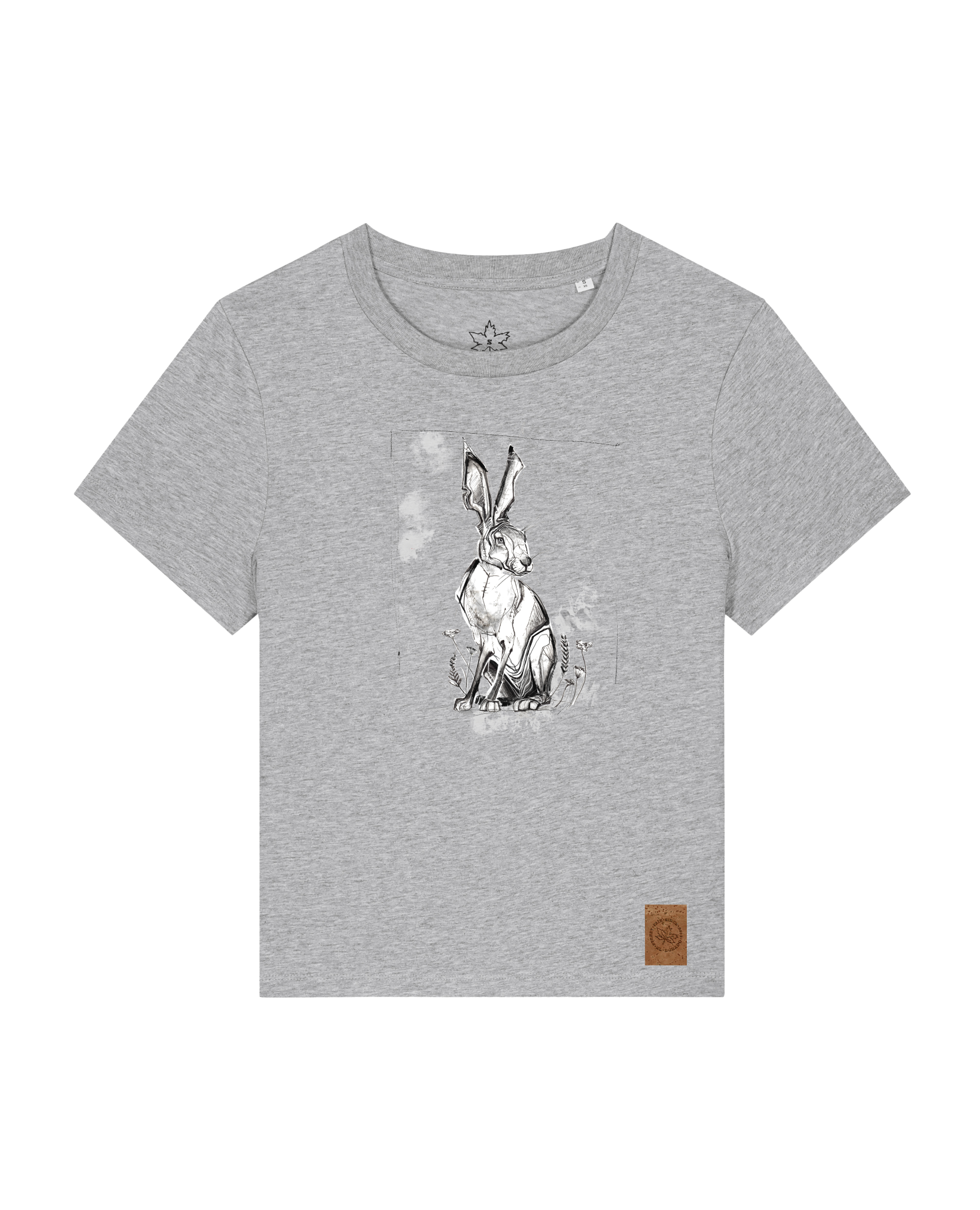 bio-female-medium fit-tshirt-carrot hunter-sttw172-mausgrau-front