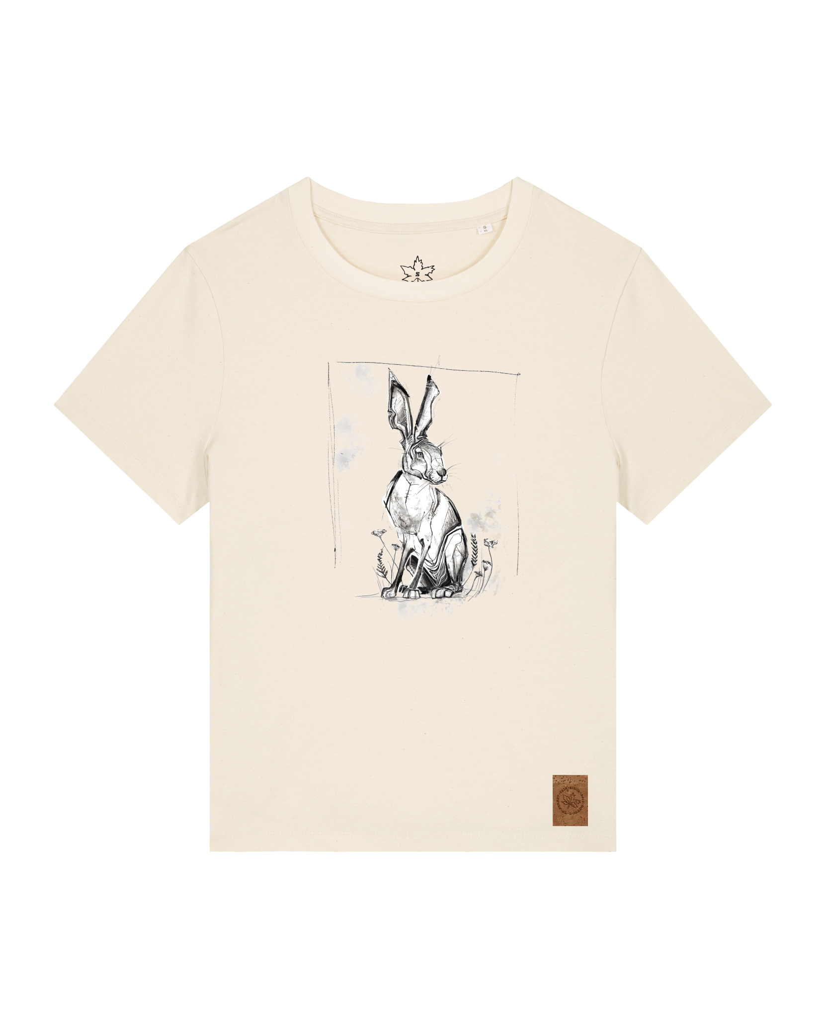 bio-female-medium fit-tshirt-carrot hunter-sttw172-natur-front