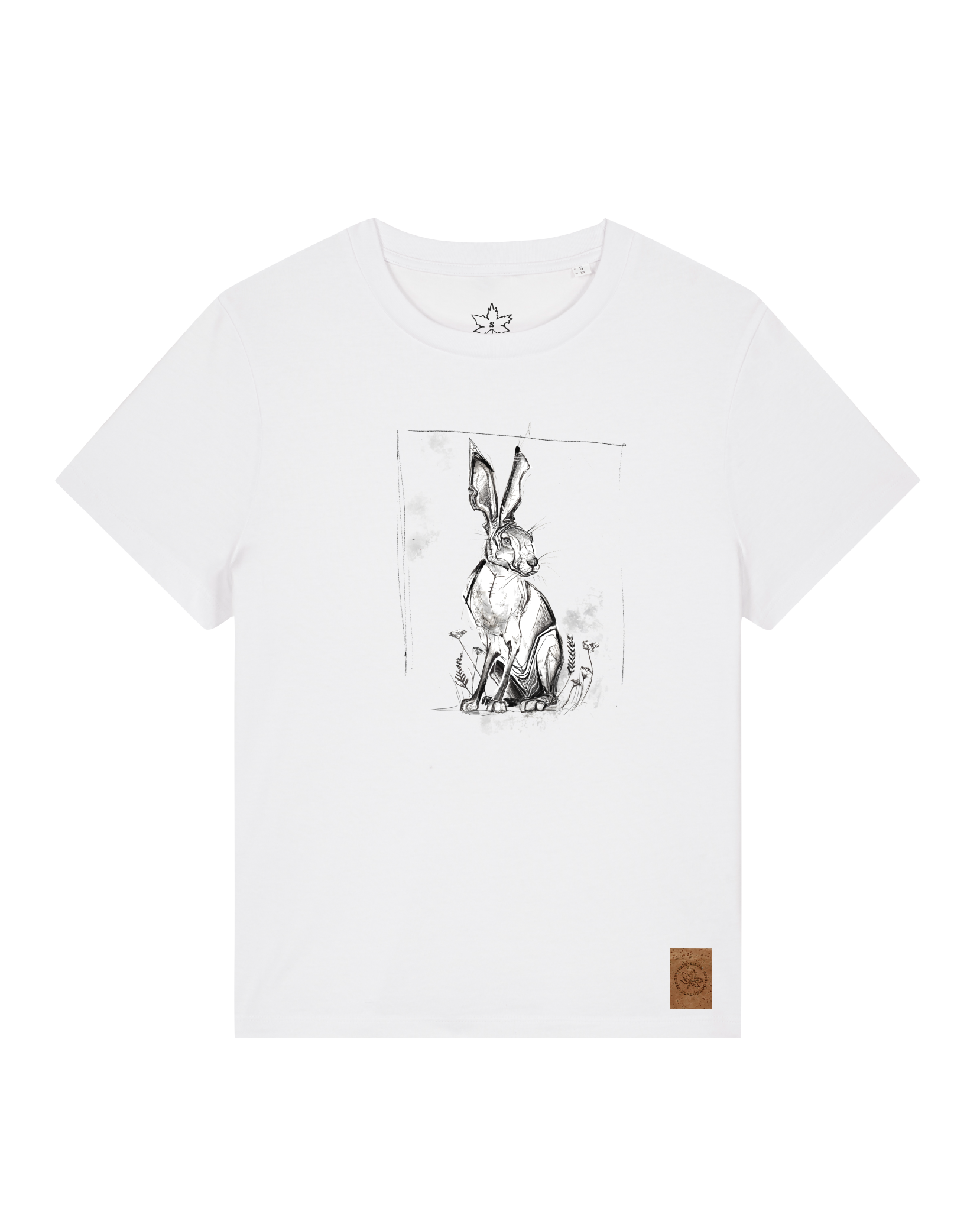 bio-female-medium fit-tshirt-carrot hunter-sttw172-weiß-front