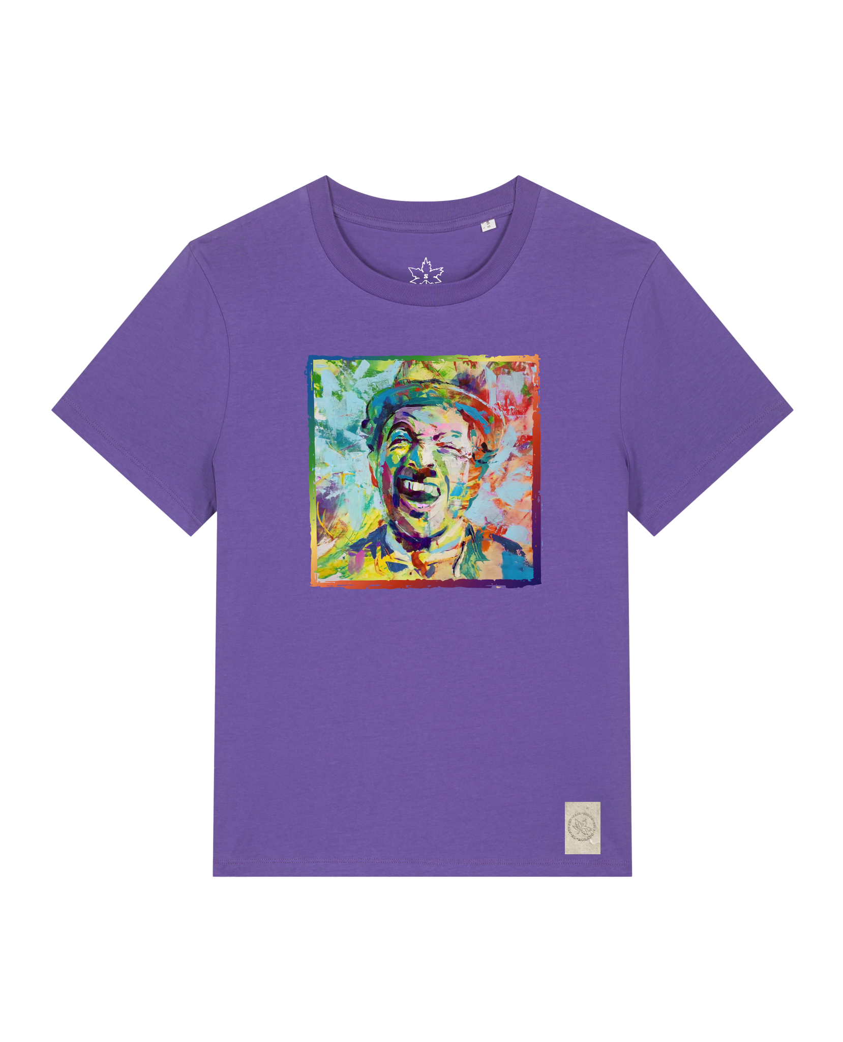 bio-female-medium fit-tshirt-chaplin-sttw172-blaukraut-front