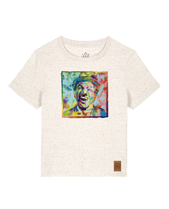 bio-female-medium fit-tshirt-chaplin-sttw172-elbsandstein-front
