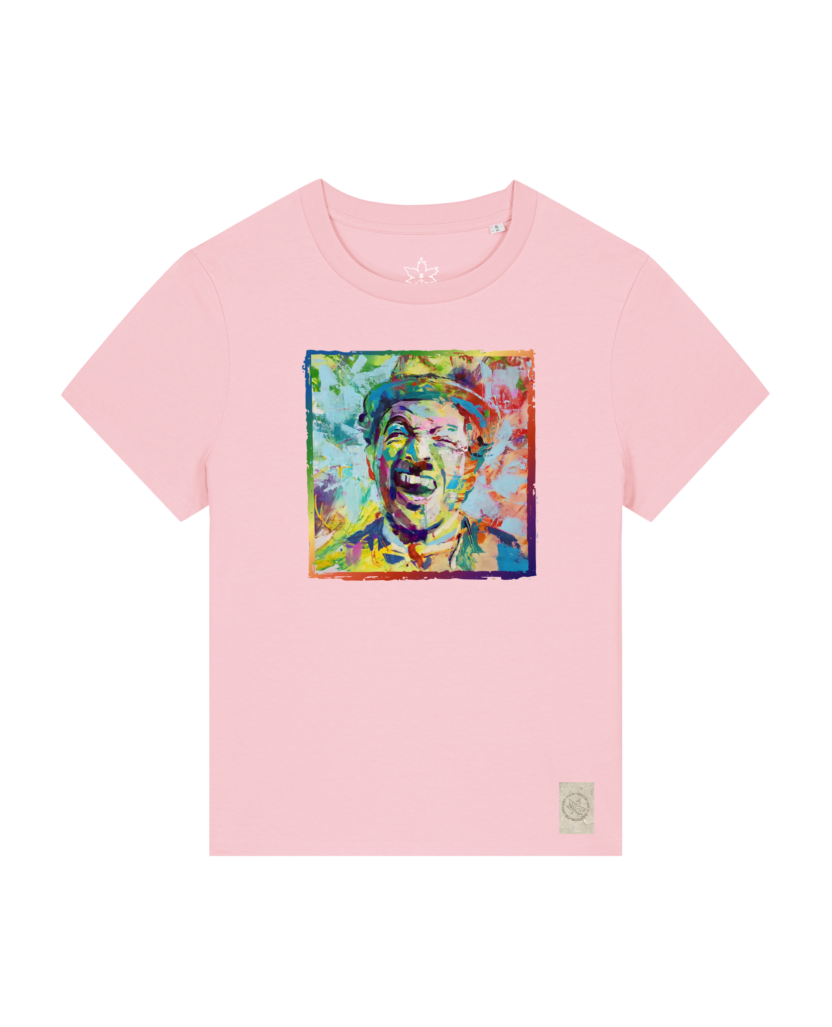 bio-female-medium fit-tshirt-chaplin-sttw172-flamingo-front