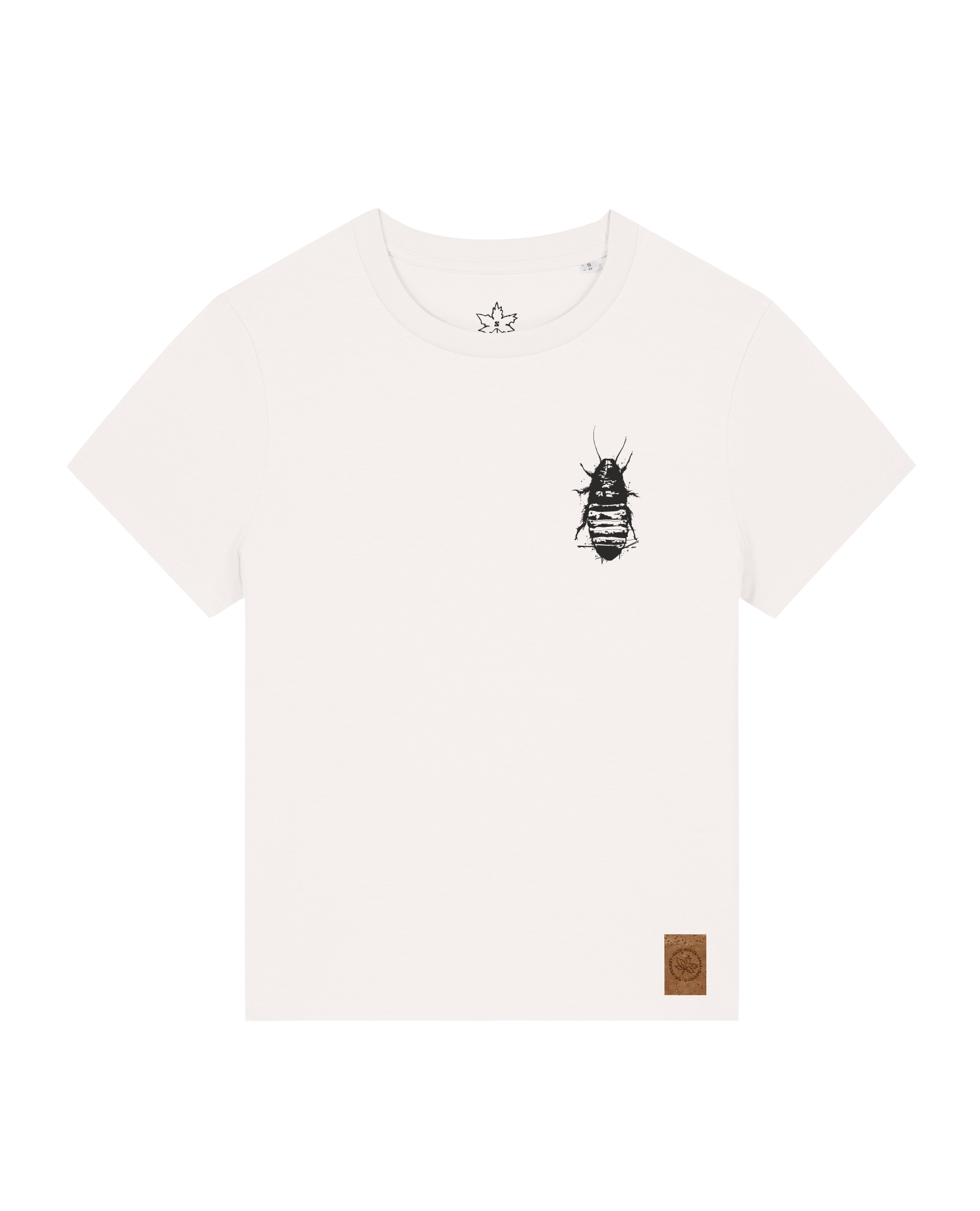bio-female-medium fit-tshirt-cockroach ranch (backprint)-sttw172-bio ei-front