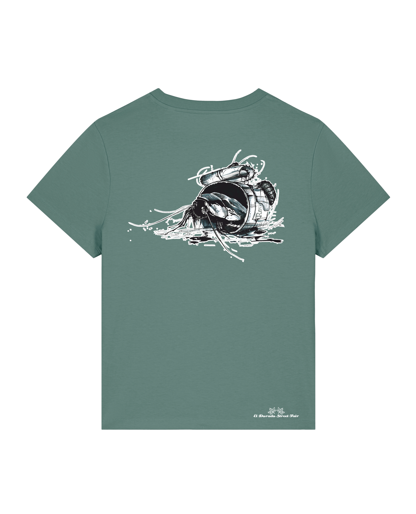 Bio Damen Medium Fit T-Shirt Cockroach Ranch (Backprint)