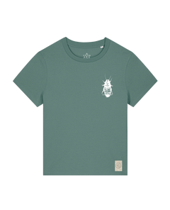 bio-female-medium fit-tshirt-cockroach ranch (backprint)-sttw172-blautanne-front