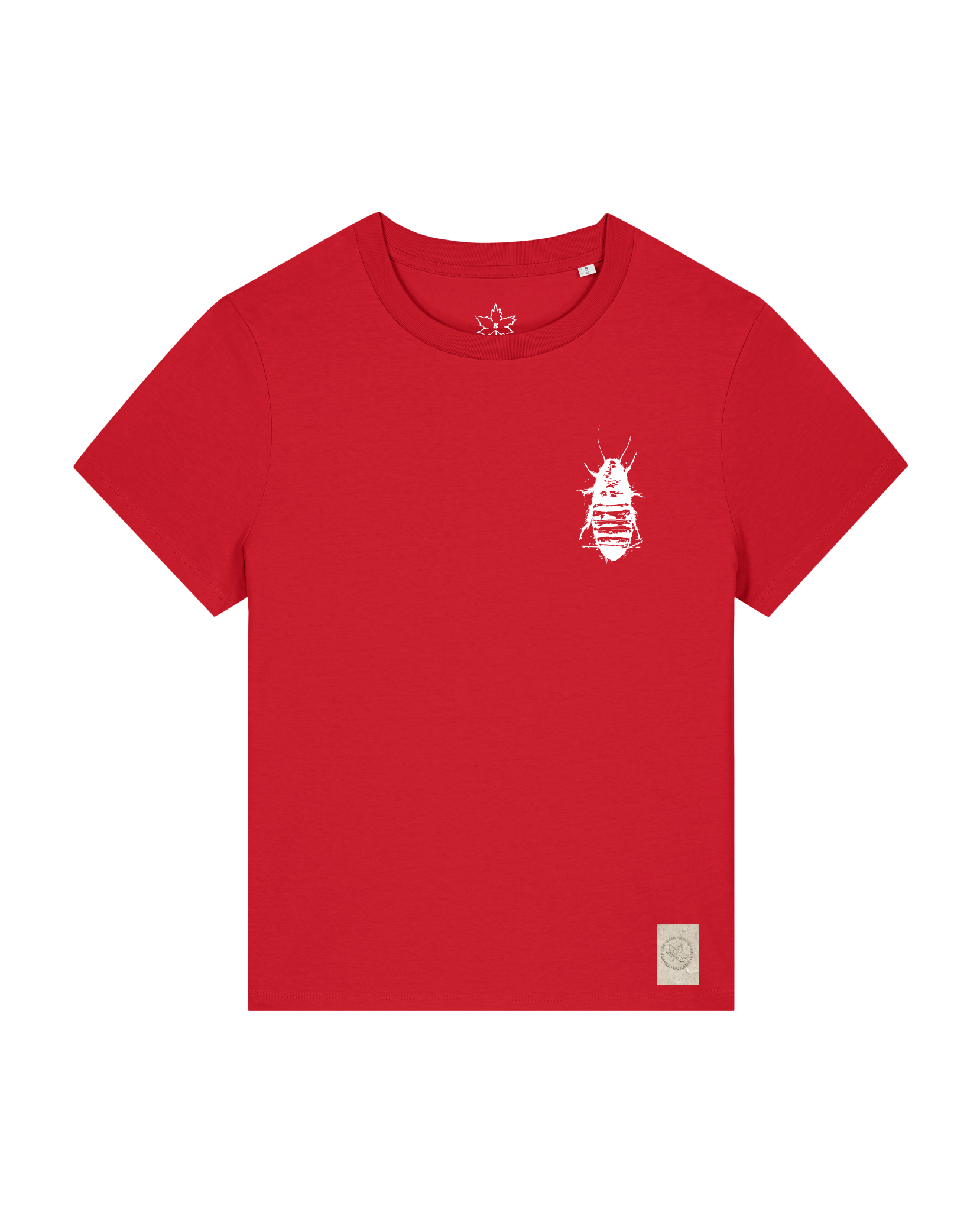 bio-female-medium fit-tshirt-cockroach ranch (backprint)-sttw172-erdbeere-front
