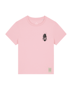 bio-female-medium fit-tshirt-cockroach ranch (backprint)-sttw172-flamingo-front
