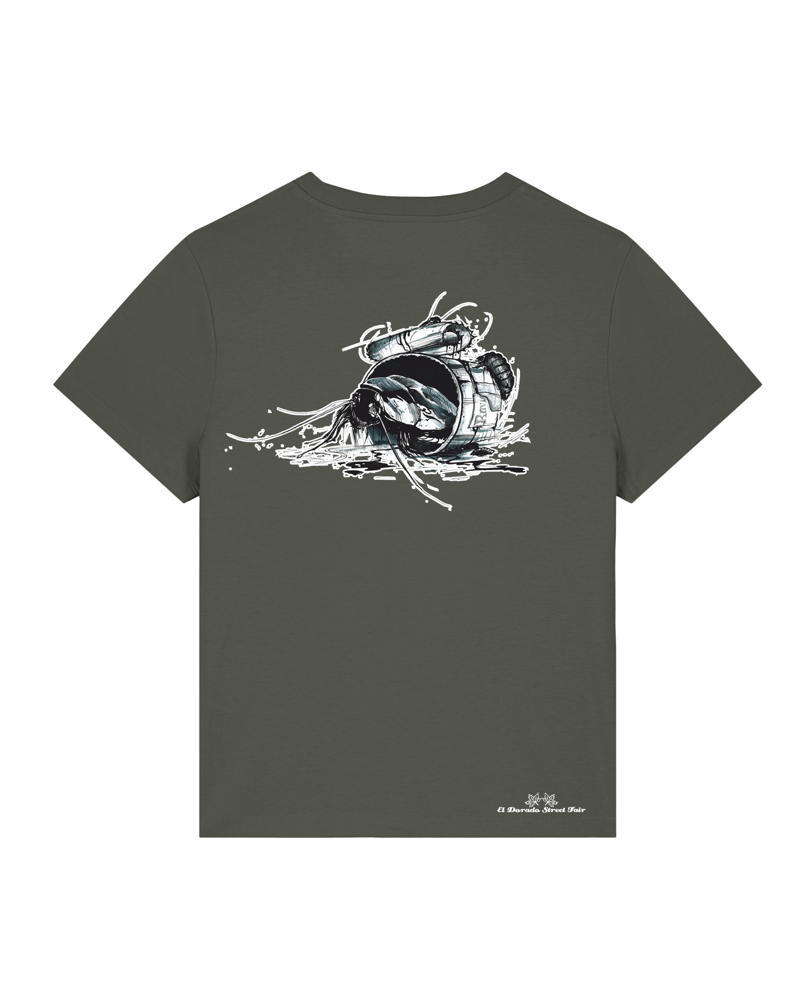 Bio Damen Medium Fit T-Shirt Cockroach Ranch (Backprint)