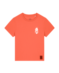bio-female-medium fit-tshirt-cockroach ranch (backprint)-sttw172-mandarine-front