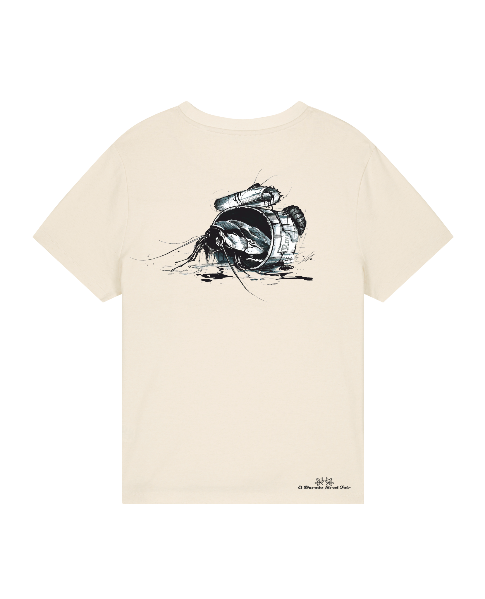 Bio Damen Medium Fit T-Shirt Cockroach Ranch (Backprint)