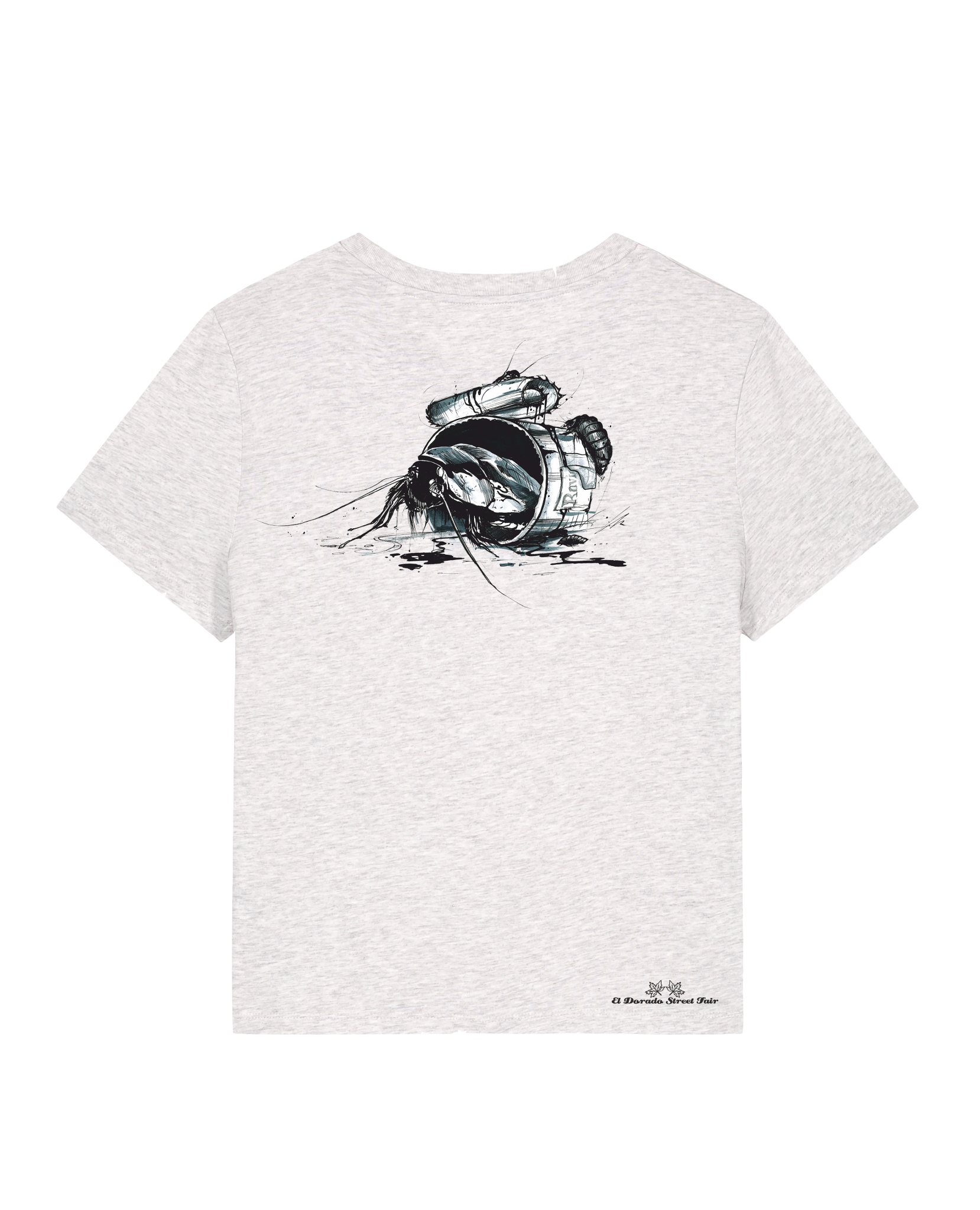 Bio Damen Medium Fit T-Shirt Cockroach Ranch (Backprint)