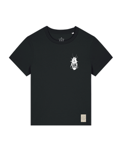 bio-female-medium fit-tshirt-cockroach ranch (backprint)-sttw172-schwarz-front