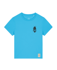 bio-female-medium fit-tshirt-cockroach ranch (backprint)-sttw172-wasserblau-front