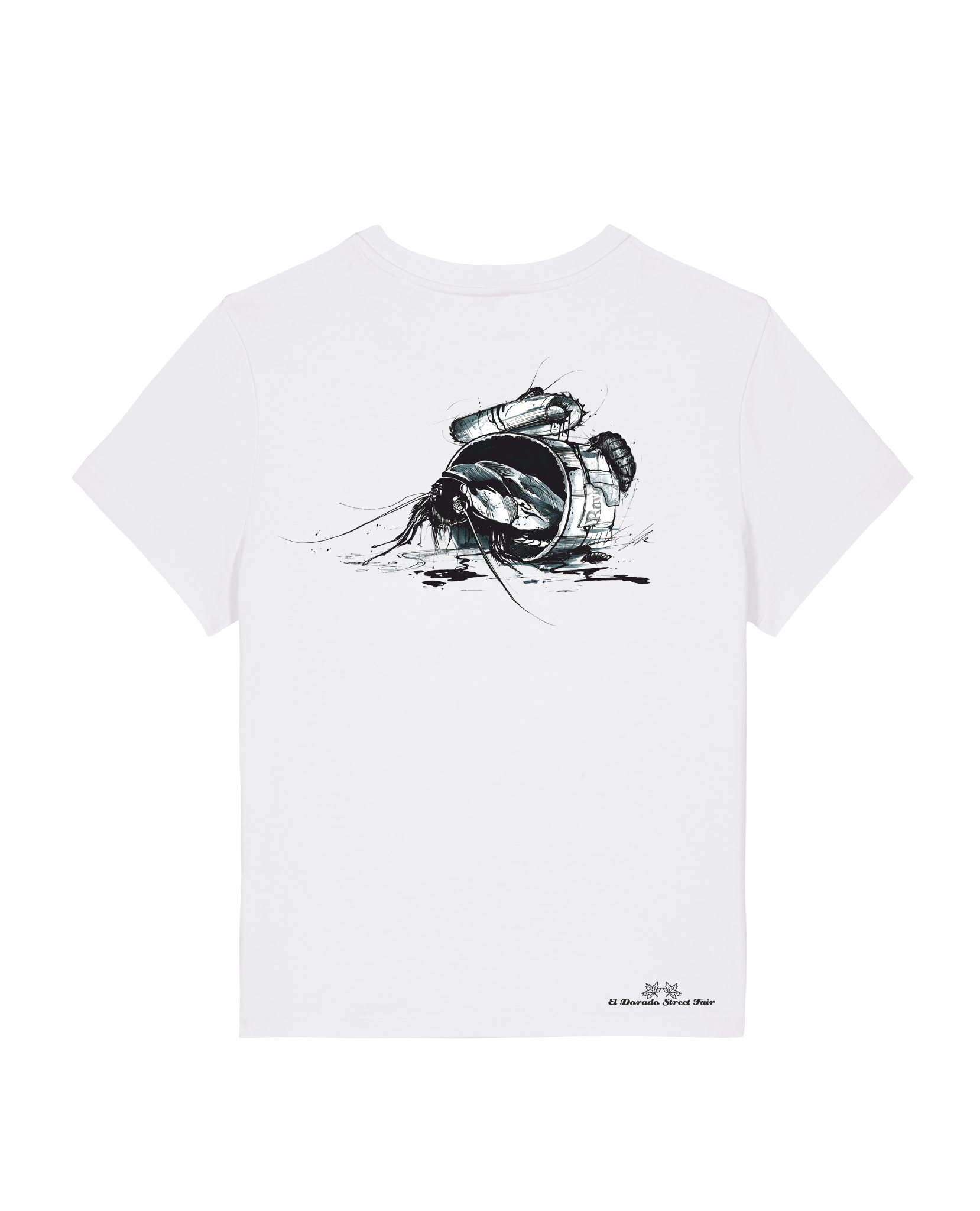 Bio Damen Medium Fit T-Shirt Cockroach Ranch (Backprint)