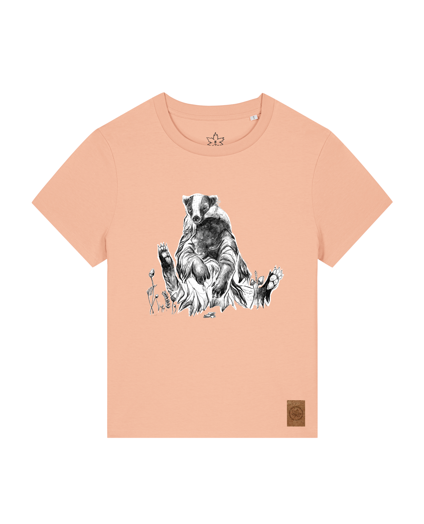 bio-female-medium fit-tshirt-dachs-sttw172-agyptische keramik-front