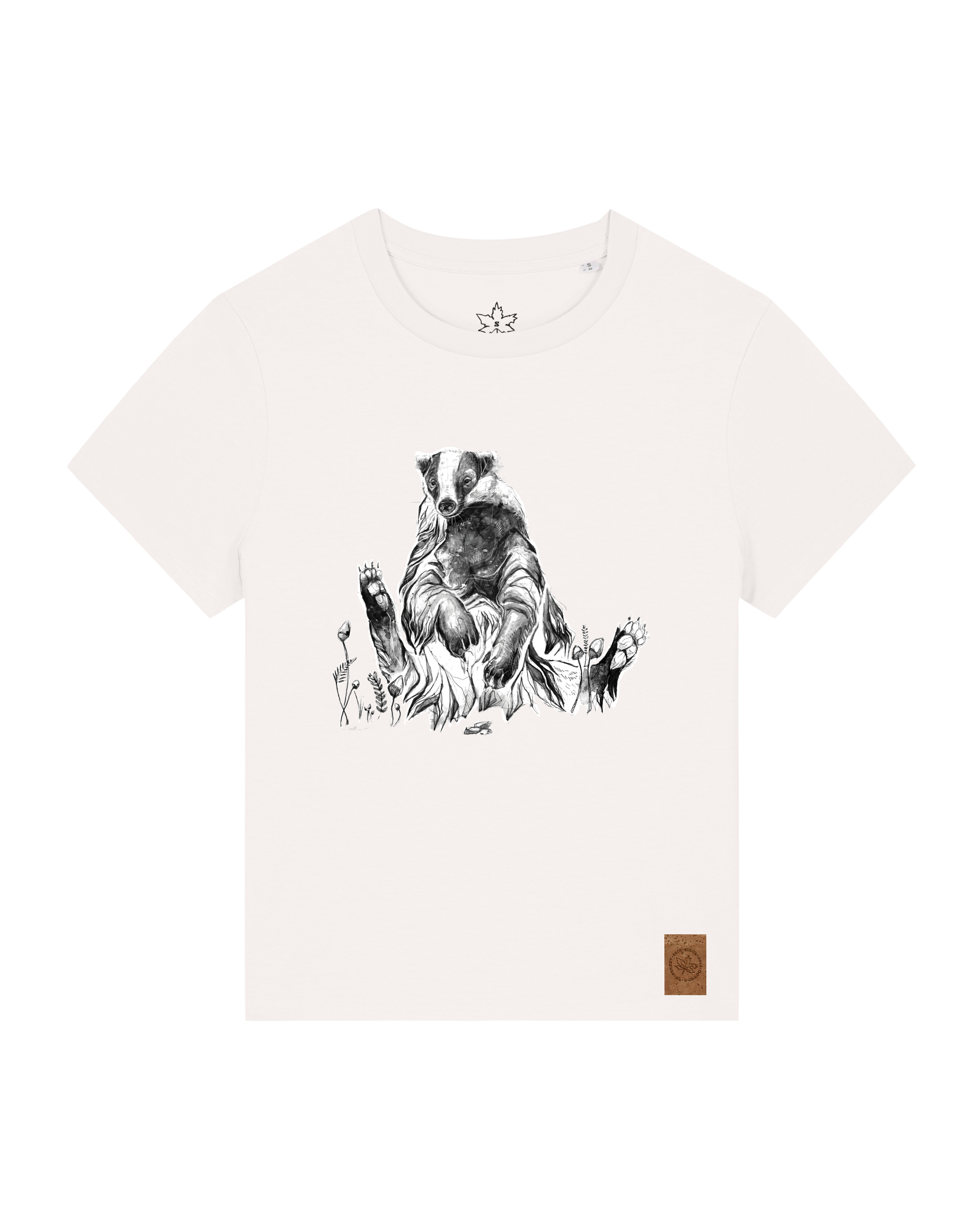 bio-female-medium fit-tshirt-dachs-sttw172-bio ei-front