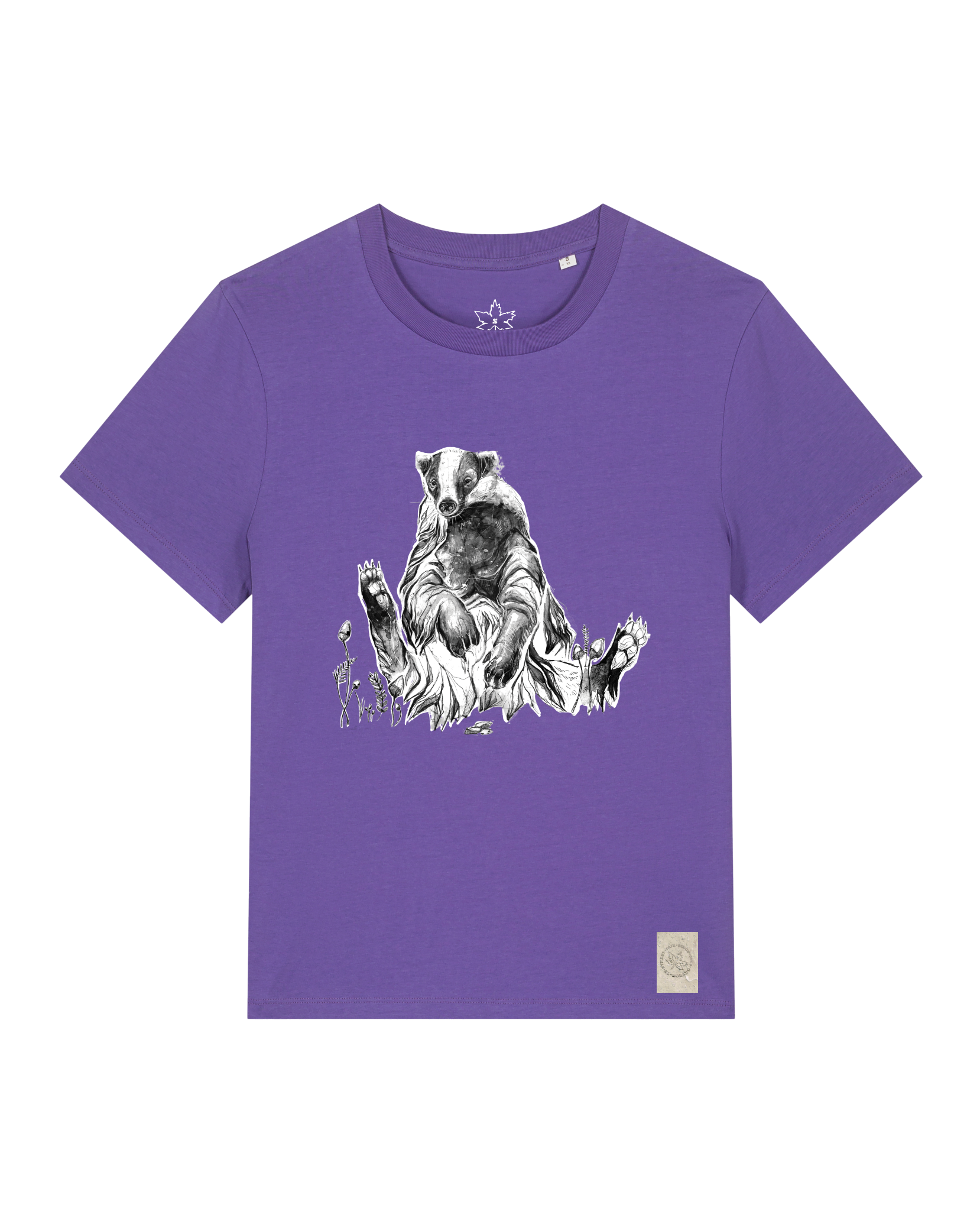bio-female-medium fit-tshirt-dachs-sttw172-blaukraut-front