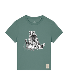 bio-female-medium fit-tshirt-dachs-sttw172-blautanne-front