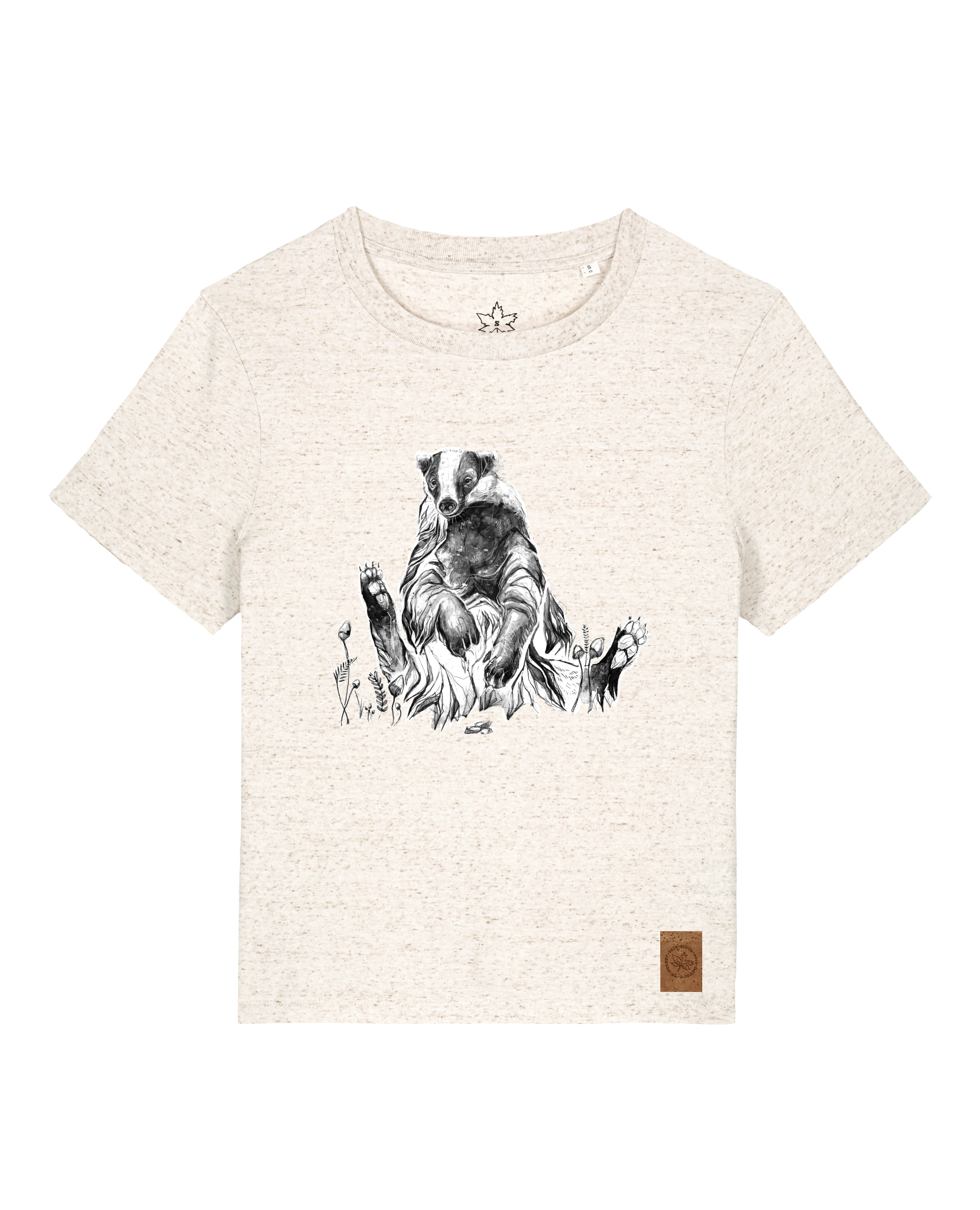 bio-female-medium fit-tshirt-dachs-sttw172-elbsandstein-front