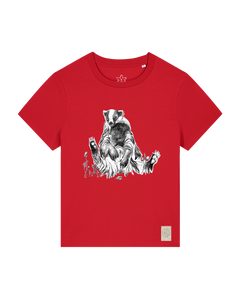 bio-female-medium fit-tshirt-dachs-sttw172-erdbeere-front