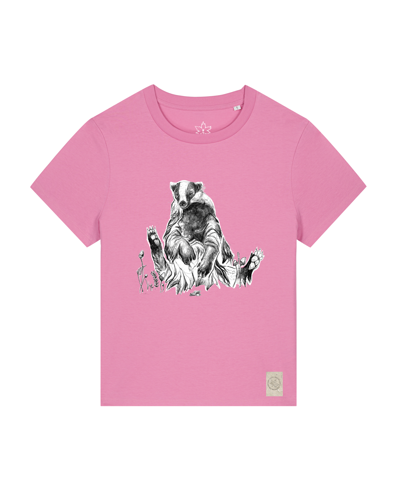 bio-female-medium fit-tshirt-dachs-sttw172-kaugummi-front