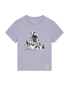 bio-female-medium fit-tshirt-dachs-sttw172-lavender-front