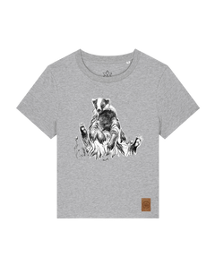 bio-female-medium fit-tshirt-dachs-sttw172-mausgrau-front