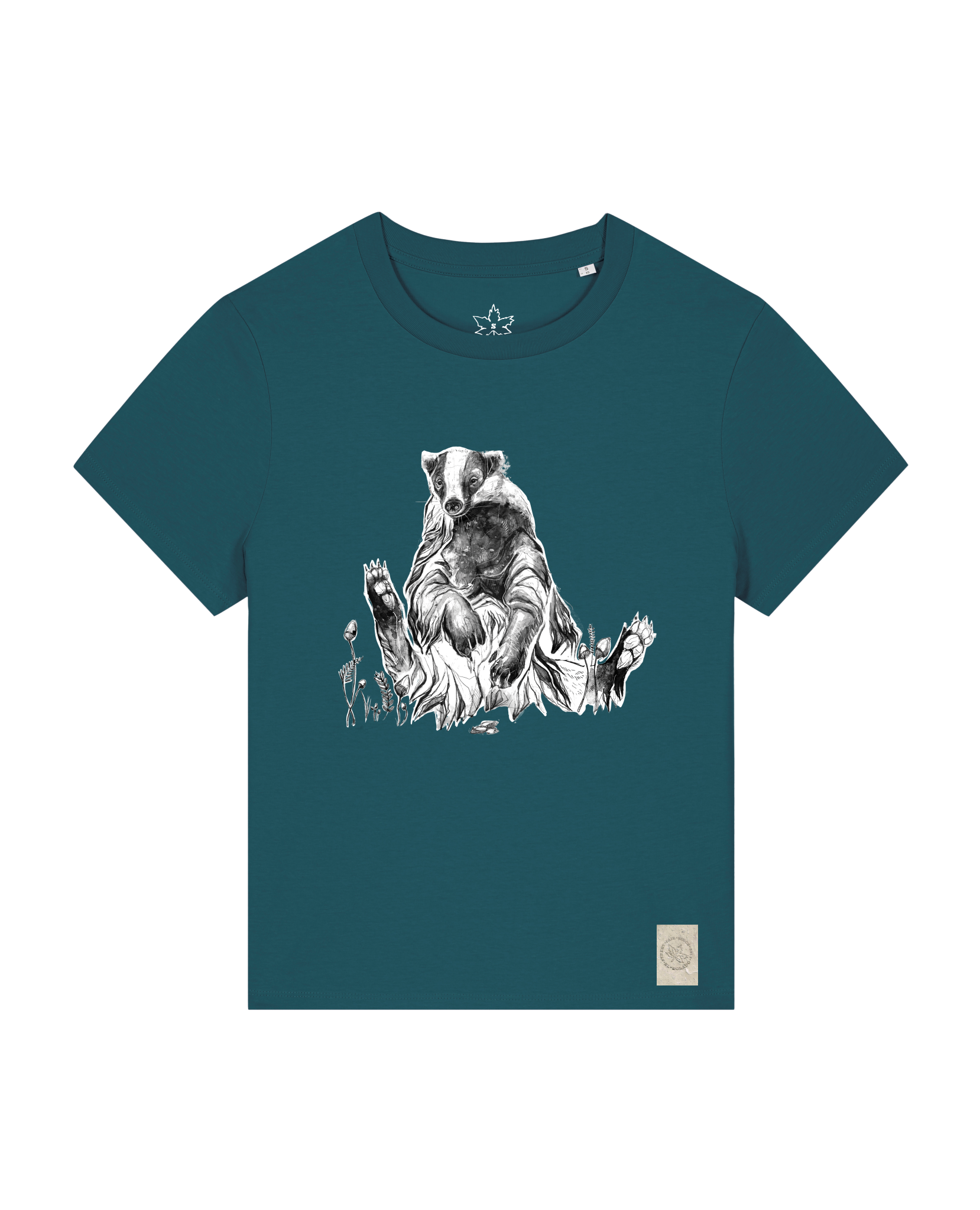 bio-female-medium fit-tshirt-dachs-sttw172-nordmanntanne-front