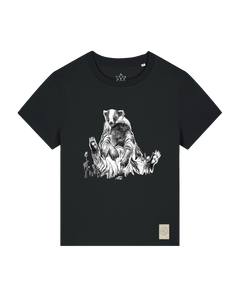 bio-female-medium fit-tshirt-dachs-sttw172-schwarz-front