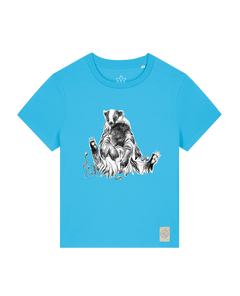 bio-female-medium fit-tshirt-dachs-sttw172-wasserblau-front