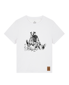 bio-female-medium fit-tshirt-dachs-sttw172-weiß-front