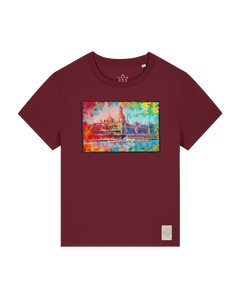 bio-female-medium fit-tshirt-dresden-sttw172-burgunder rot-front