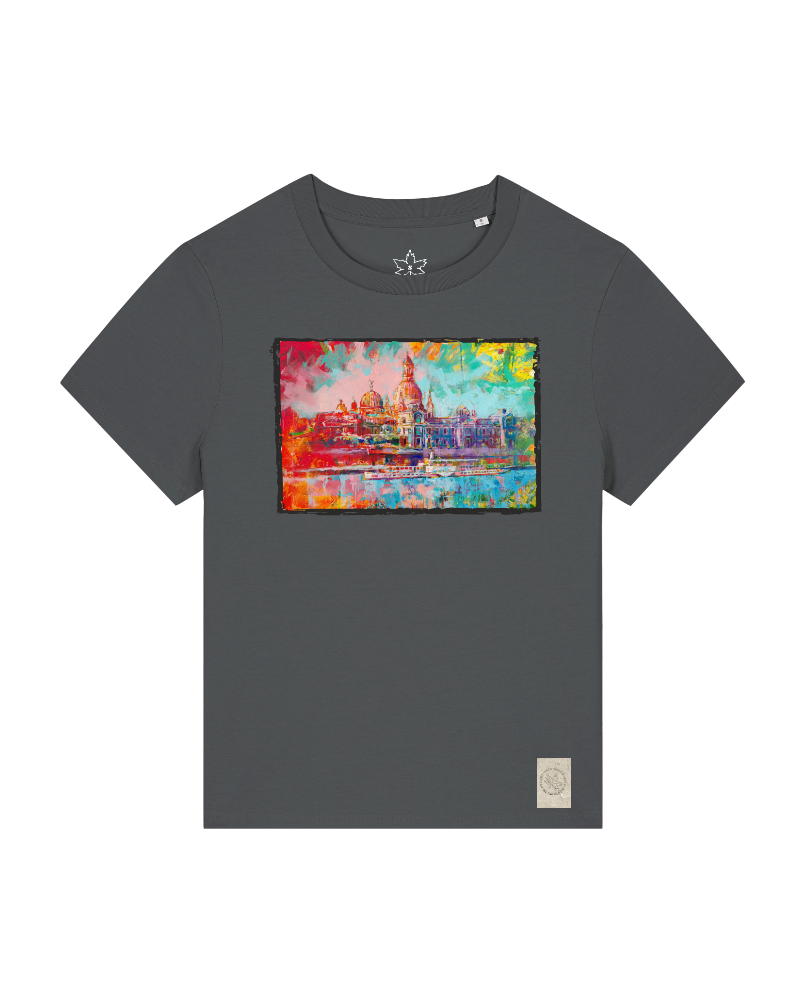 bio-female-medium fit-tshirt-dresden-sttw172-eisen-front