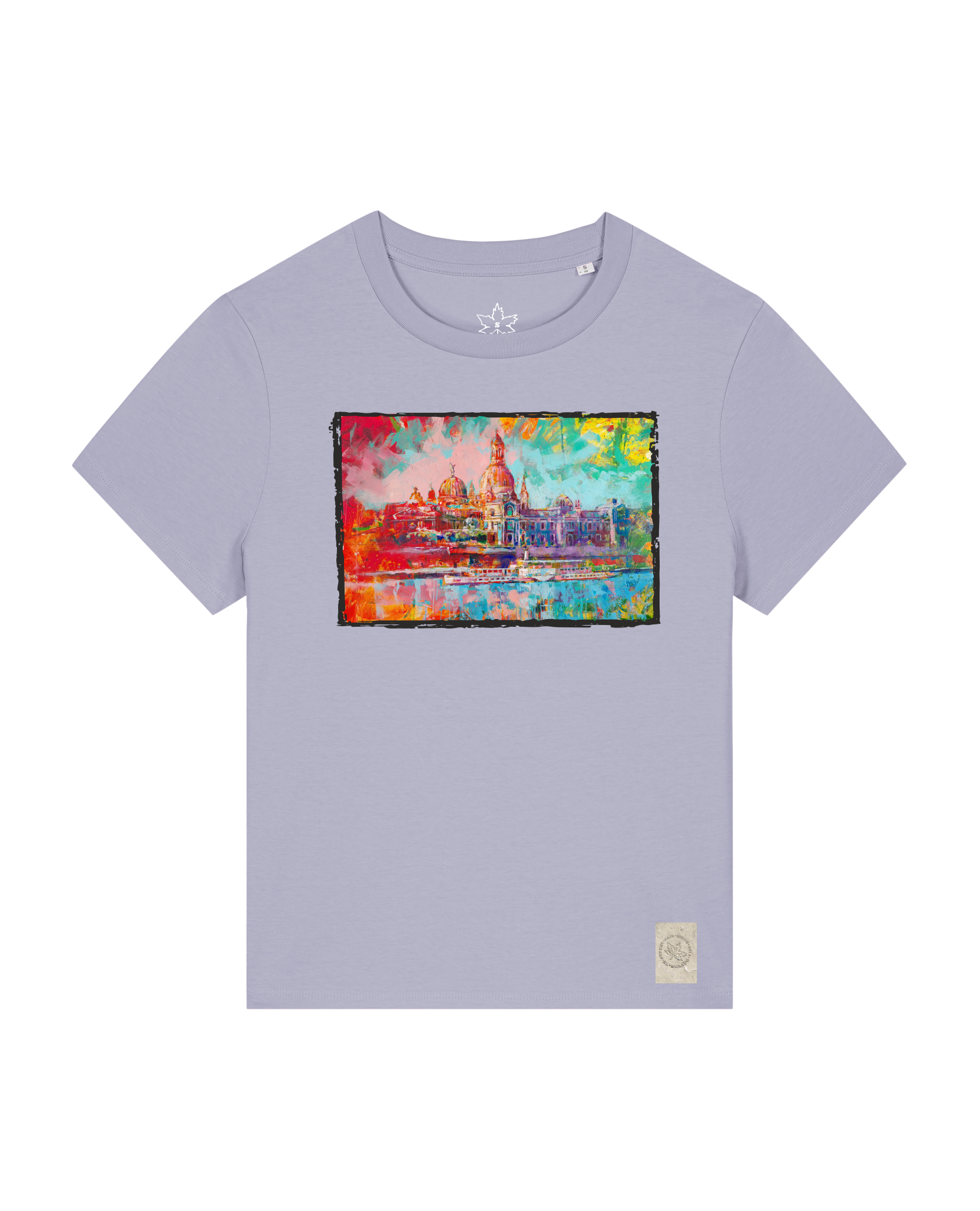 bio-female-medium fit-tshirt-dresden-sttw172-lavender-front