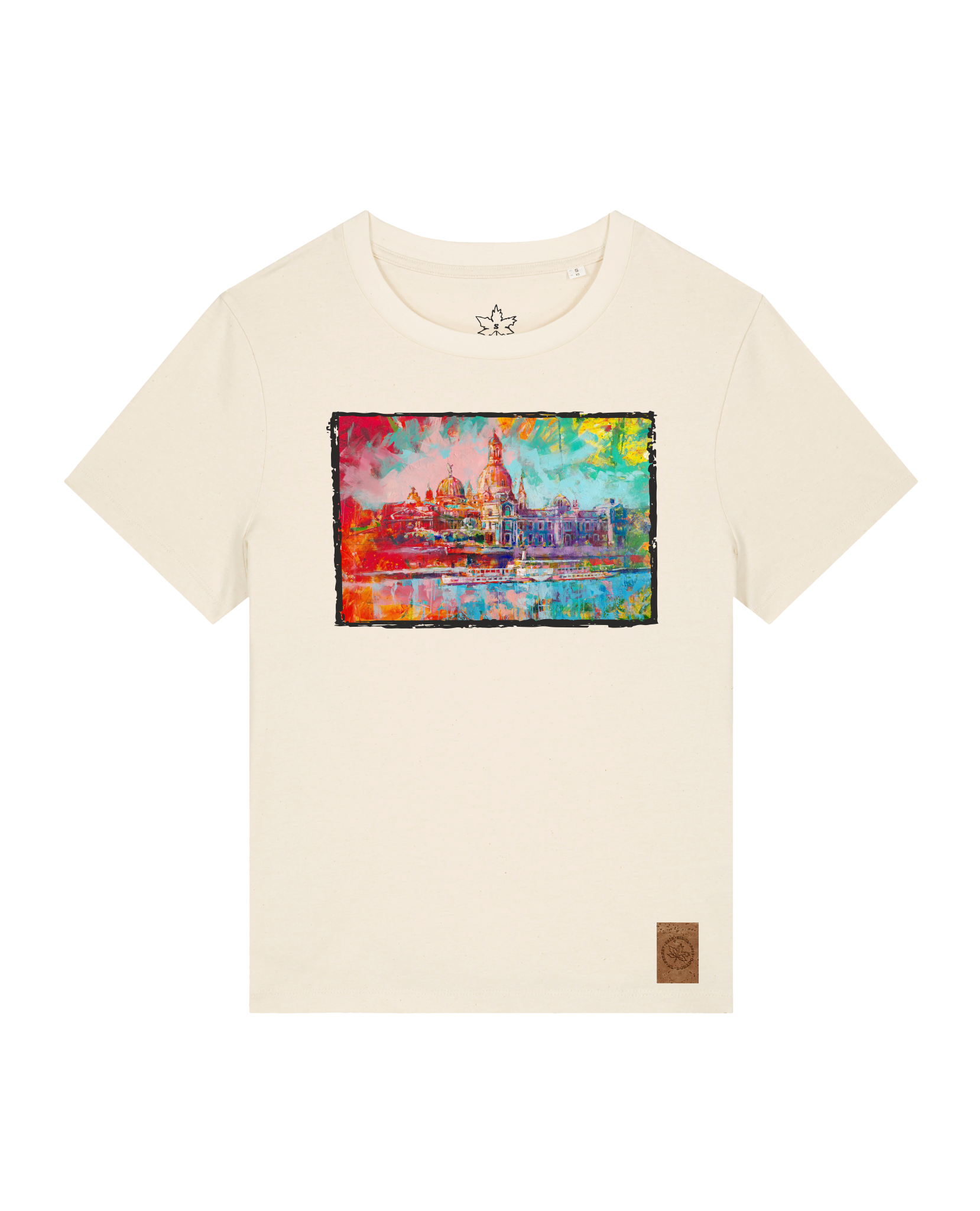 bio-female-medium fit-tshirt-dresden-sttw172-natur-front