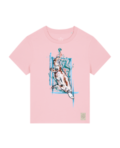 bio-female-medium fit-tshirt-duckbilly platy-sttw172-flamingo-front