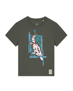 bio-female-medium fit-tshirt-duckbilly platy-sttw172-grunkohl-front