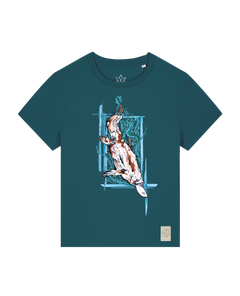 bio-female-medium fit-tshirt-duckbilly platy-sttw172-nordmanntanne-front