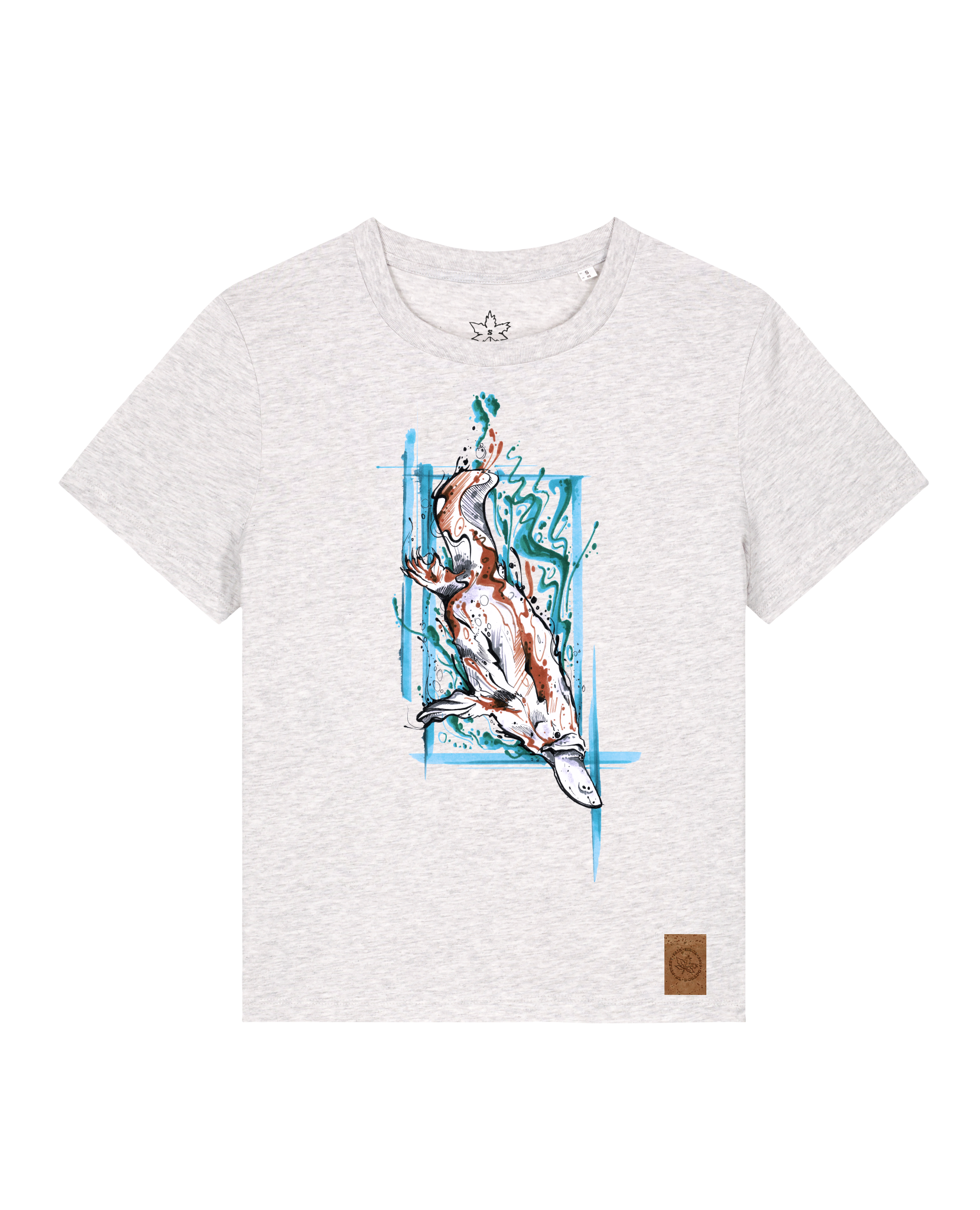 bio-female-medium fit-tshirt-duckbilly platy-sttw172-rennmaus-front