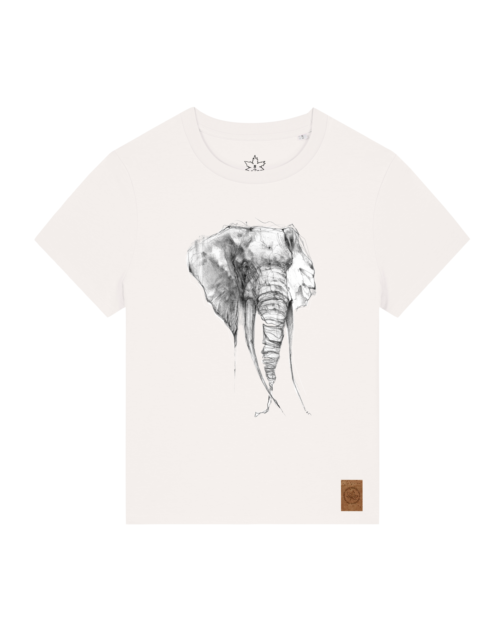 bio-female-medium fit-tshirt-elefant-sttw172-bio ei-front