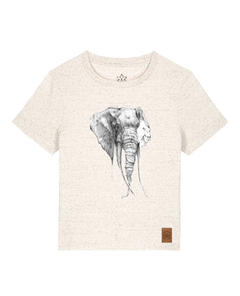 bio-female-medium fit-tshirt-elefant-sttw172-elbsandstein-front